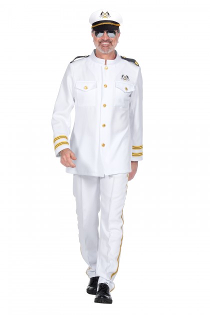 Luxe navy officier kostuum