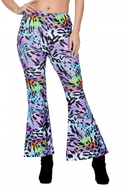 Hippiebroek panter paars