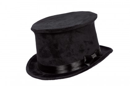 Hoge hoed velvet (met elastiek)