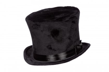 Hoge hoed velvet XL (met elastiek)