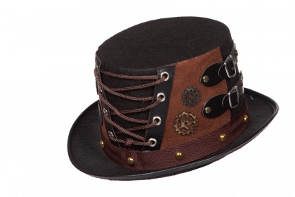 Hoed Steampunk veter luxe