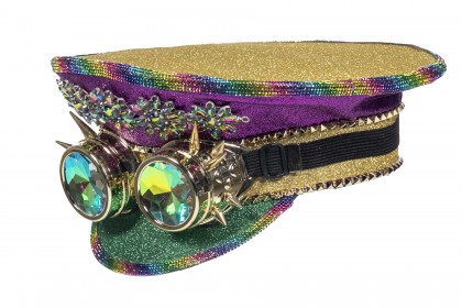Pet Burning Man goggles rainbow